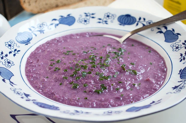 Rotkraut-Apfel-Suppe