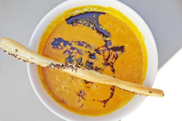 Süßkartoffelsuppe mit Kokosmilch