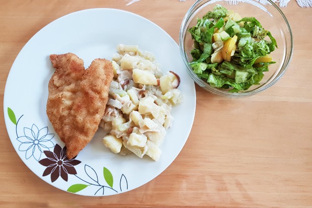 Kohl-Kartoffelauflauf mit Pilzen
