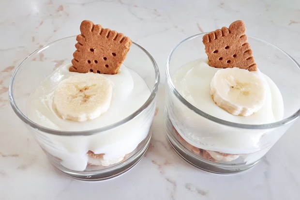 Schnelles Bananenpudding Schichtdessert
