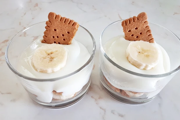 Schnelles Bananenpudding Schichtdessert