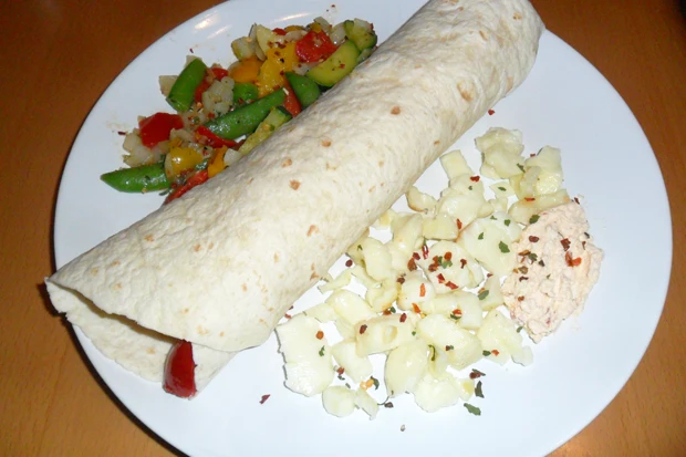 Halloumi-Gem&uuml;se Wraps mit Brunch Aufstrich