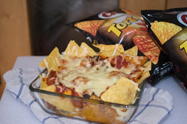Vegetarisch überbackene Tortillachips