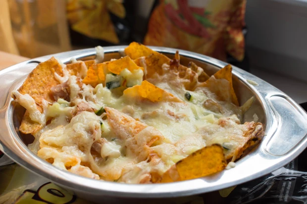 &Uuml;berbackene Tortillachips