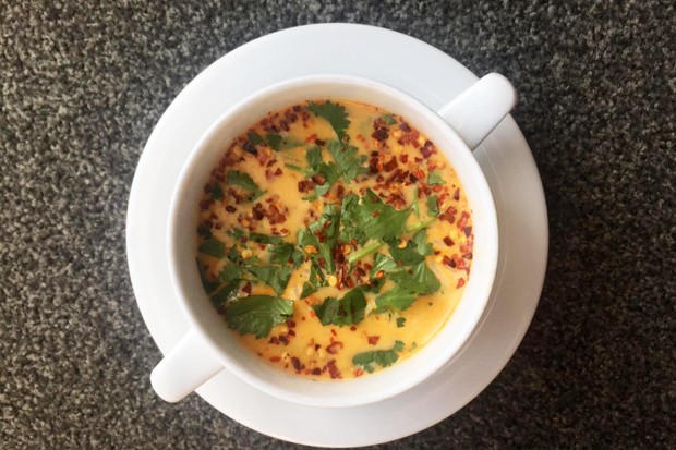 Exotische Paprikasuppe mit Kokosmilch