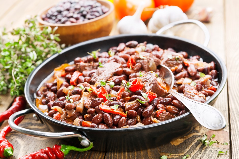 Bohneneintopf mit Rindfleisch
