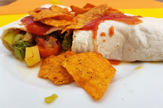 Enchiladas mit Gemüse und Tortilla Chips