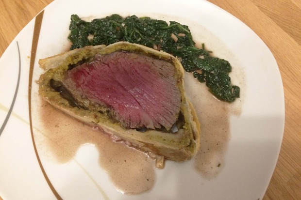 Rinderfilet im Teigmantel mit Tortilla-Chips Füllung