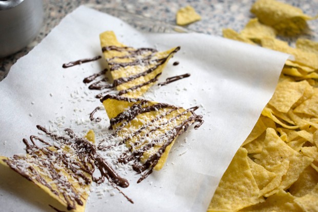 Schoko-Kokos-Tortillachips