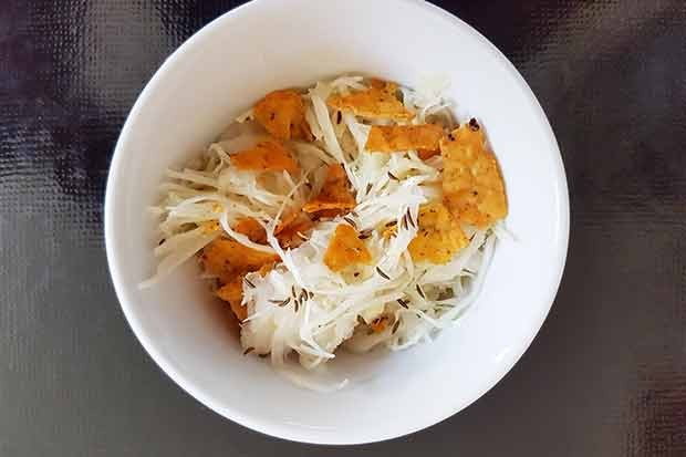 Krautsalat mit Tortilla Chips