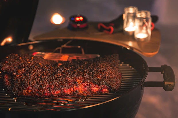 Klassischer Schweinsbraten vom Grill