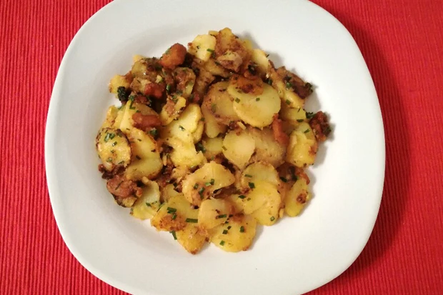 R&ouml;stkartoffel mit Grammeln