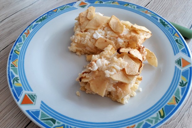 Reisauflauf mit Äpfeln