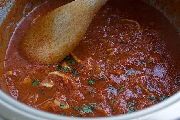 Lauch-Tomaten-Sauce