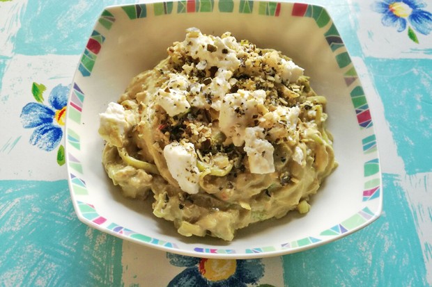 Porreesalat mit warmen Feta