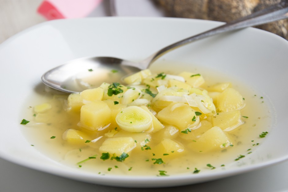 Klare Lauchsuppe