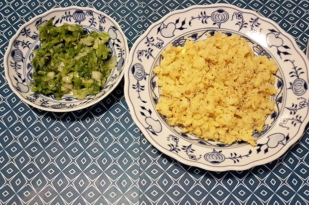 Ger&ouml;stete Sp&auml;tzle mit Ei