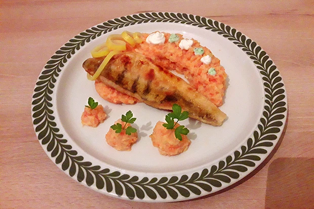 Zander an Zitronensauce mit Karottenpüree