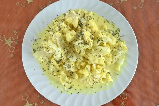 Karfiol mit Frischk&auml;se