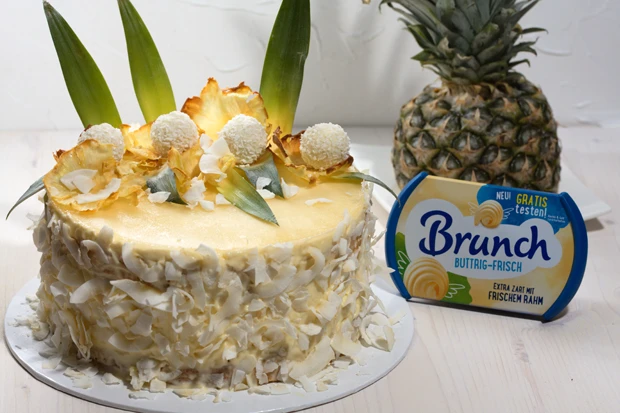 Pina Colada Torte mit Brunch buttrig frisch