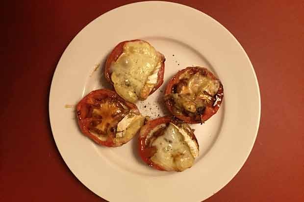 Geschmorte Tomaten mit Saint Albray - Rezept