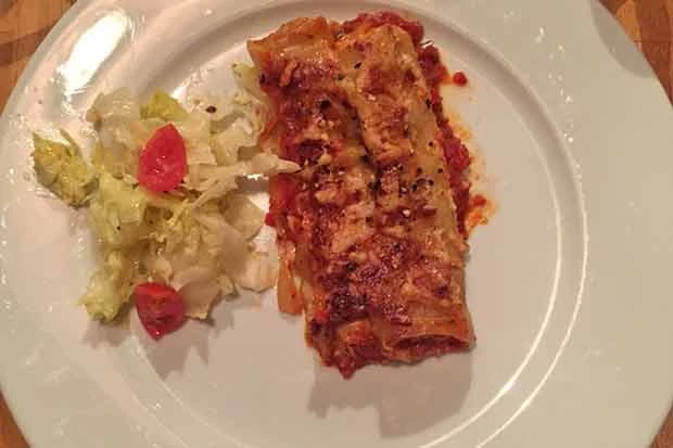 Cannelloni mit Mascarpone-Sojaf&uuml;llung in Tomatensauce