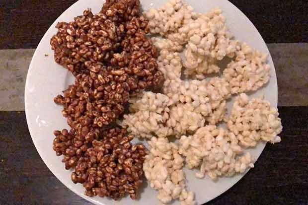 Hausgemachte Schoko-Reiscracker