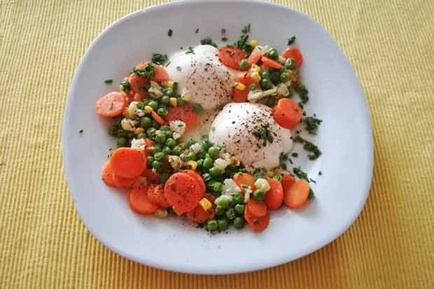 Buttergemüse mit Mozzarella