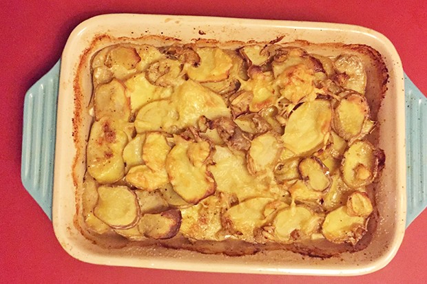Schwedischer Erdäpfelgratin mit Västerbottenkäse