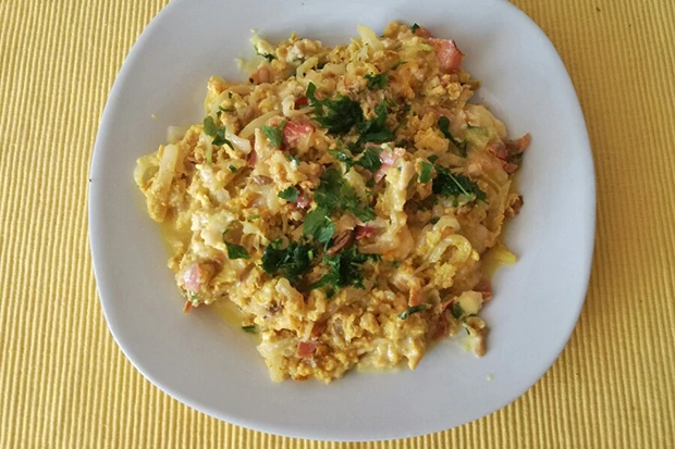 Chinakohl mit K&auml;se und Schinken