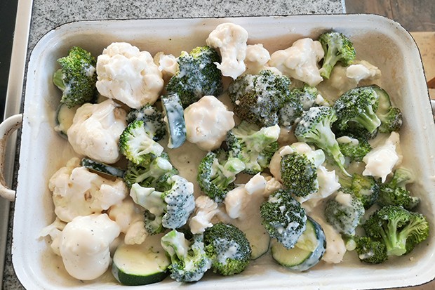 Karfiol Brokkoli Zucchini Auflauf