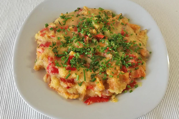 Polenta mit S&uuml;&szlig;kartoffeln