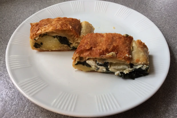 Kartoffel-B&auml;rlauchstrudel