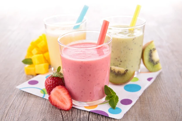 Erdbeer-Bananen-Kiwi-Shake