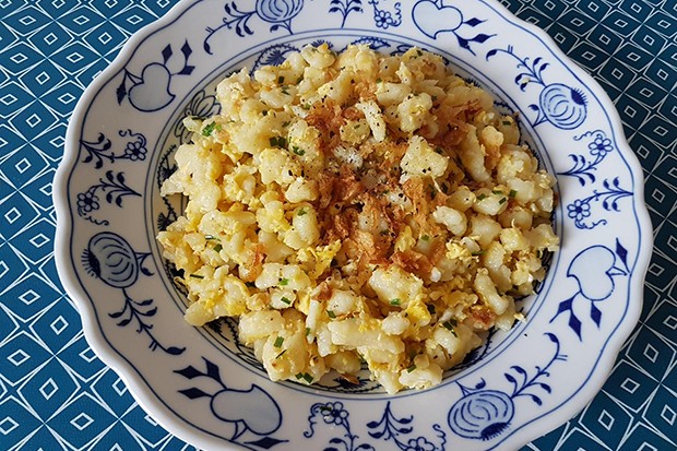 Spätzle mit Ei - Rezept