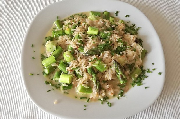 Spargel-Reispfanne