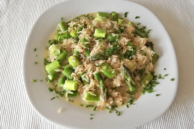 Spargel-Reispfanne