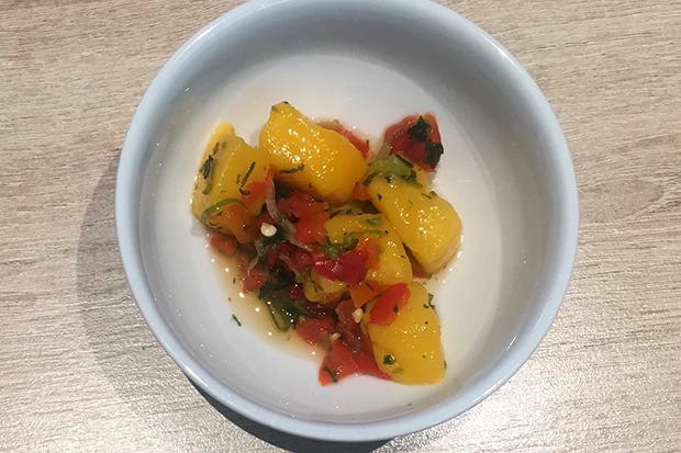 Feuriger Mango-Paprika-Salat