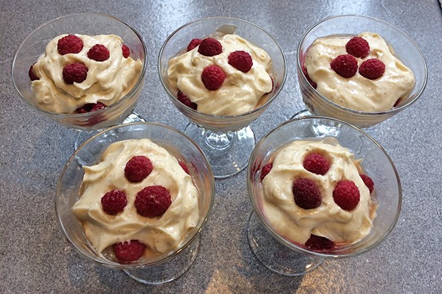 Himbeer-Schicht-Dessert