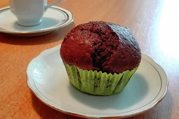 Fruchtige Schoko-Apfelmus-Nuss-Muffins