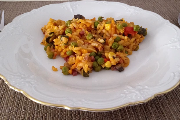 Gem&uuml;sereis mit Tiroler Speck