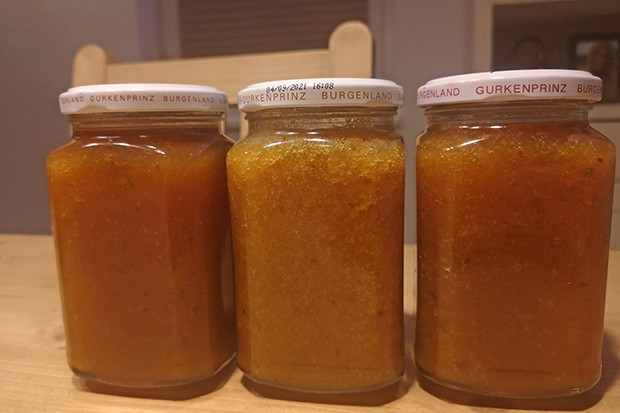 Marillen Minze Bananen Marmelade