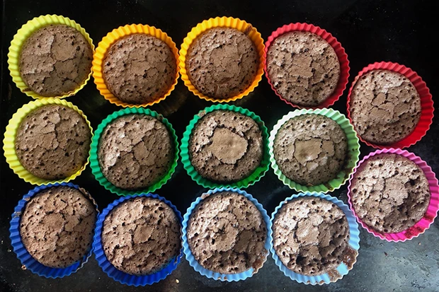 Schwedische Schokomuffins (Kladdkakemuffins)