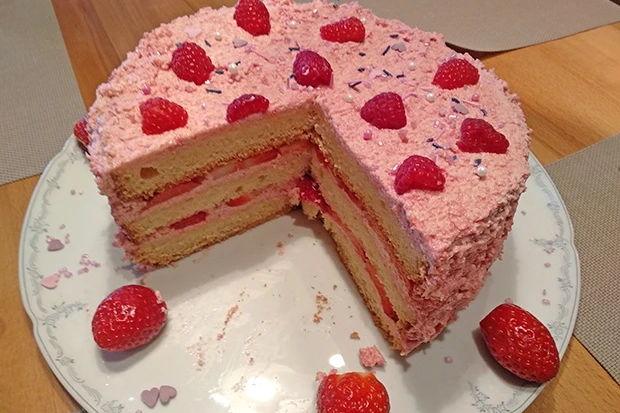 Rosa Beeren-Torte