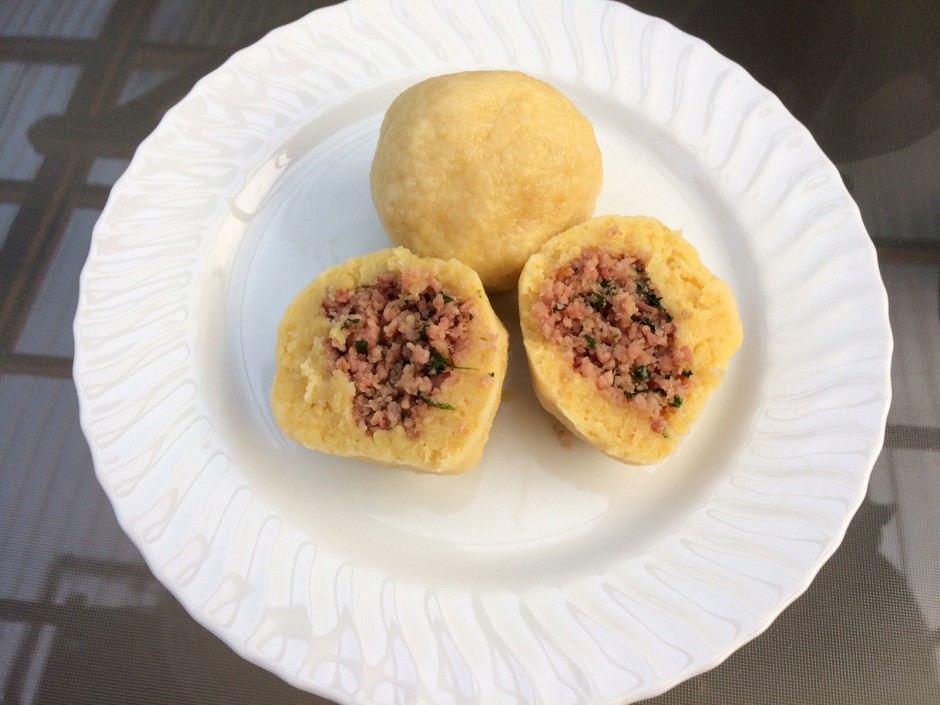 Knödel mit Surbratenfülle