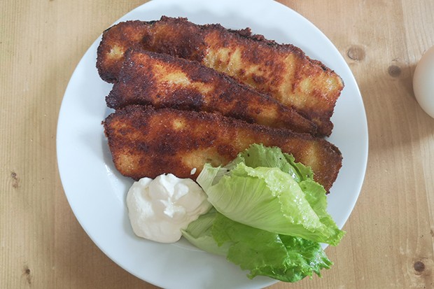 Panierte Zucchinistreifen