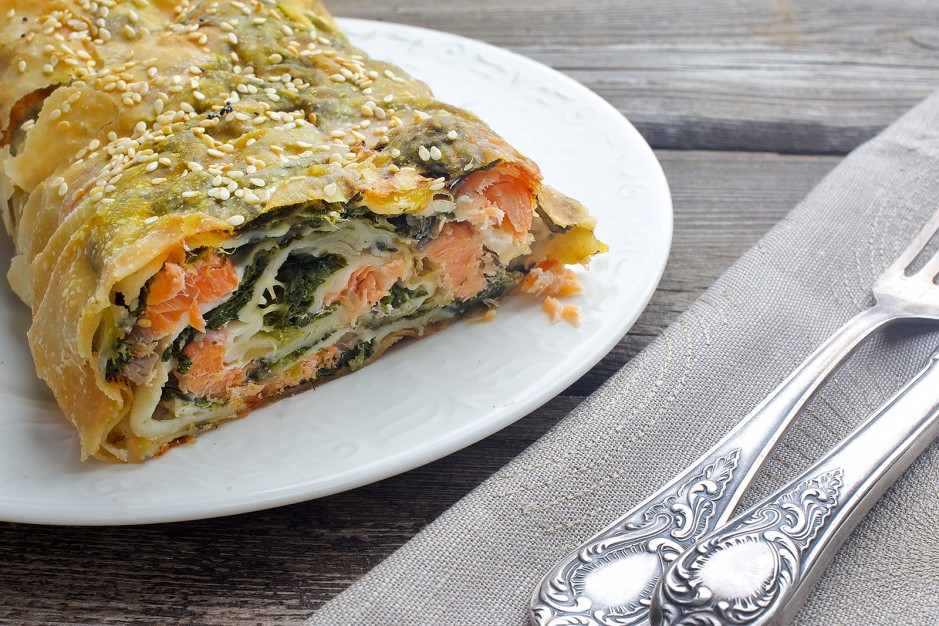 Lachsstrudel