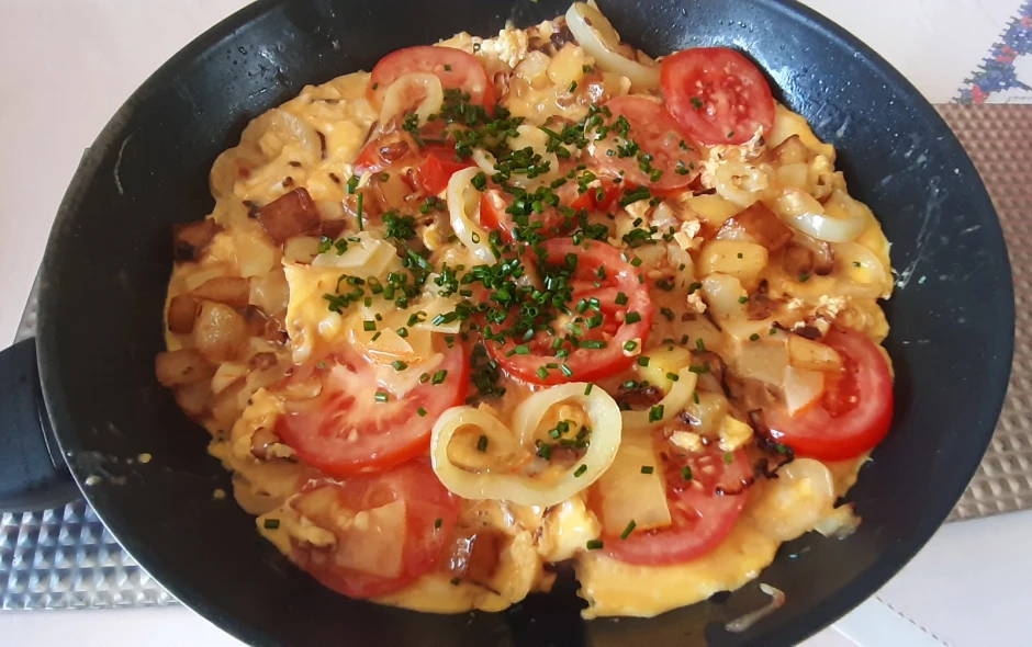 Spanisches Tomatenomelette