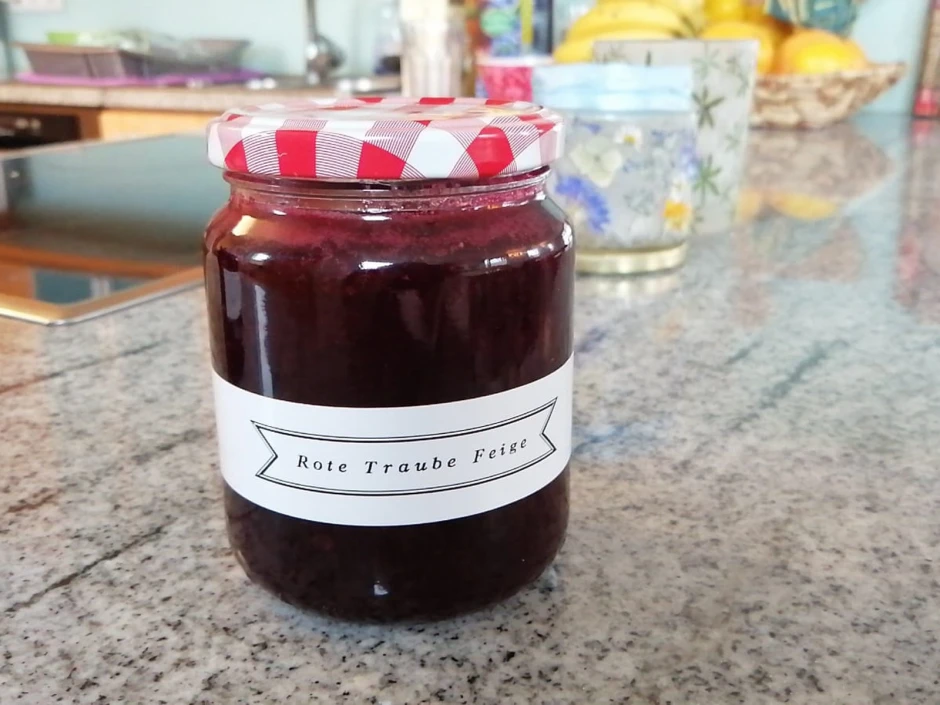 Rote Trauben-Feigen-Marmelade