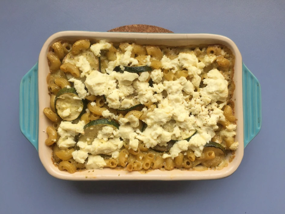 Zucchini-Makkaroni-Auflauf